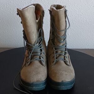 Women's Tan Belleville Cold Weather Steel Toe Insulated Lace-Up Boots Sz 5.5W